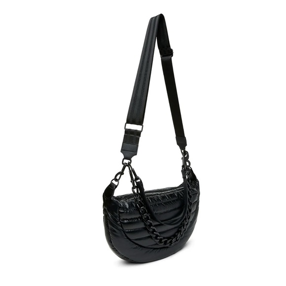 Think ROYLN Pearl BLACK Elton Hobo Crossbody Bag - Picture 1 of 12